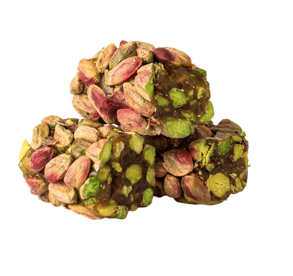 Rahapralinen mit Pistazien (weich) – zartschmelzende orientalische Süßigkeit