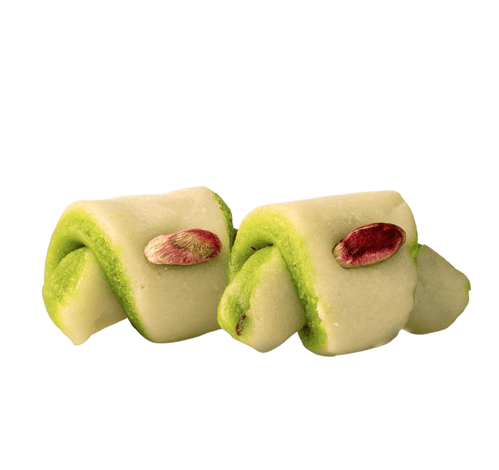 Zuckerpaste Grün mit Pistazienfüllung Zuckerpaste Grün mit Pistazienfüllung – feine orientalische Süßigkeit