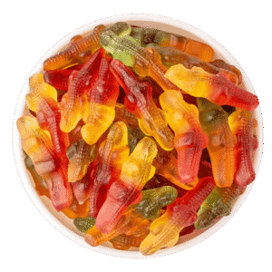 Lustige Krokodil-Fruchtgummis – weich, fruchtig und farbenfroh