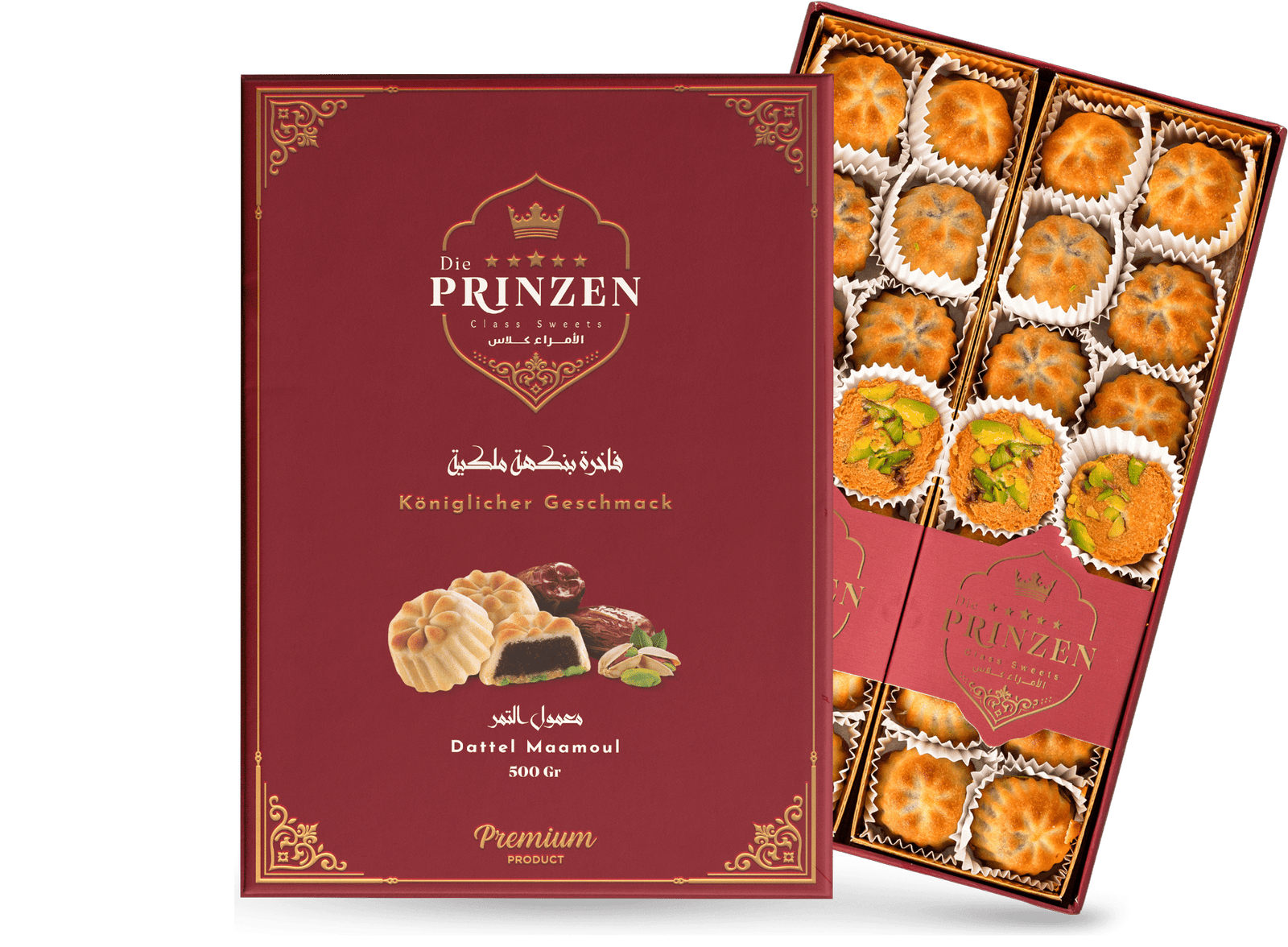 Maamoul Dattel 500g + Feiner Dattelkeks mit Pistazien – traditioneller Maamoul aus dem Orient